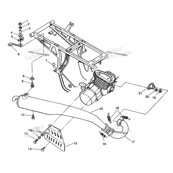 EXHAUST ASSEMBLY 4X4 250