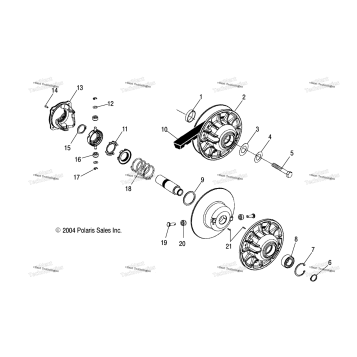 DRIVEN CLUTCH A05MH76AC/AT/AU/AW