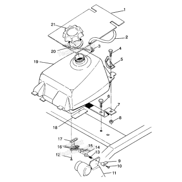 FUEL TANK ASSEMBLY 6X6 350L