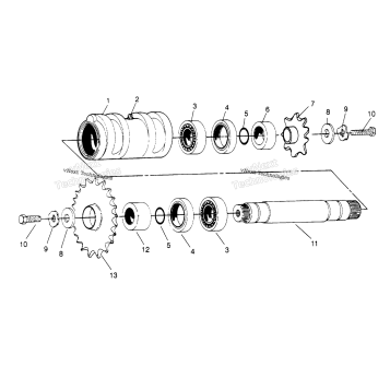 CENTER TIGHTENER ASSEMBLY 6X6 400L