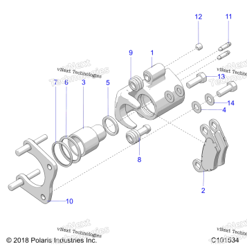 BRAKES, REAR CALIPERS A19SEP57C1