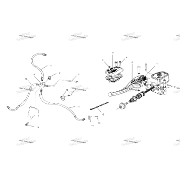 CONTROLS MASTER CYLINDER/BRAKE LINE