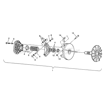 DRIVE CLUTCH ASSEMBLY 6X6 250