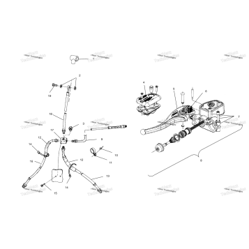 CONTROLS MASTER CYLINDER/BRAKE LINE