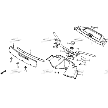HANDLEBAR + HANDLEBAR COVER + WINDSCREEN