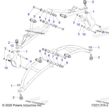 SUSPENSION, FRONT AARM MOUNTING