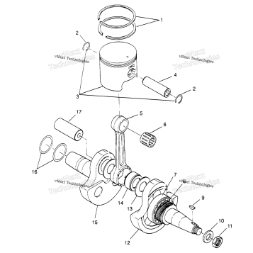 PISTON & CRANKSHAFT 2X4 300