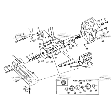 GEARCASE/BRAKE & CHAIN COVER MOUNTING BIG BOSS 6X6 400L