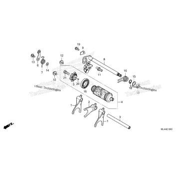 GEARSHIFT DRUM (CMX1100A/A2)