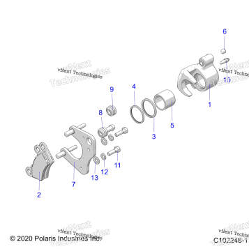 BRAKES, BRAKE CALIPER, FRONT