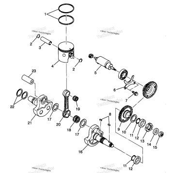 PISTON & CRANKSHAFT SPORT 400L