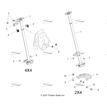 STEERING POST (49ATVSTEERING07HAWK2)