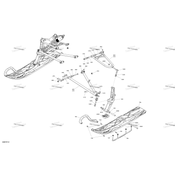 FRONT SUSPENSION AND SKI - 600 RACING