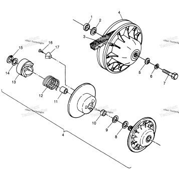 DRIVEN CLUTCH XPLORER 400L