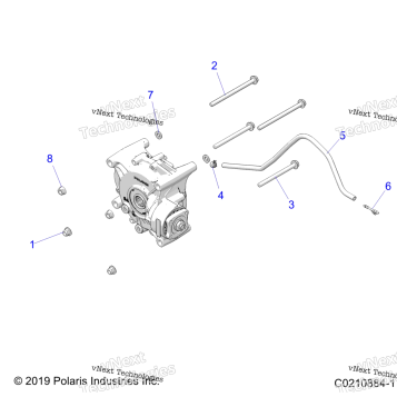 DRIVE TRAIN, GEARCASE MOUNTING, REAR 24SXE95PP
