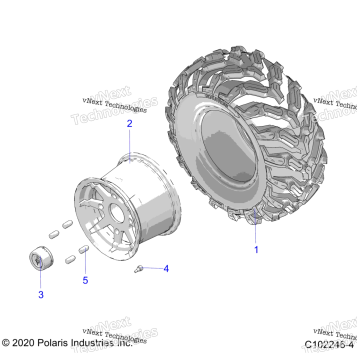 WHEELS, REAR TIRE A23S6E57FK