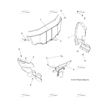 BODY, SPLASH SHIELDS A15DEA32AA/EJ