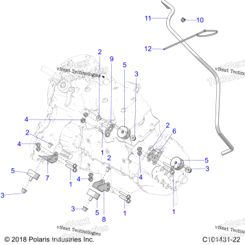 ENGINE, MOUNTING & LONG BLOCK