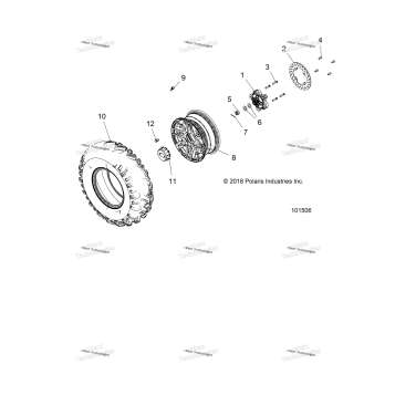 WHEELS, FRONT TIRE & BRAKE DISC