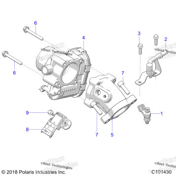 ENGINE, THROTTLE BODY & FUEL RAIL