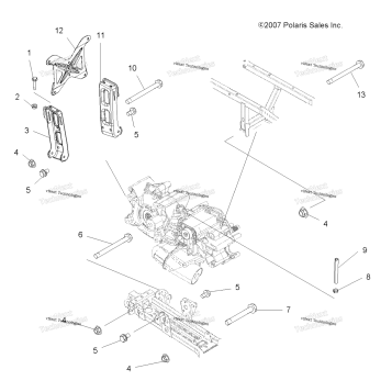DRIVE TRAIN, MAIN GEARCASE MOUNTING
