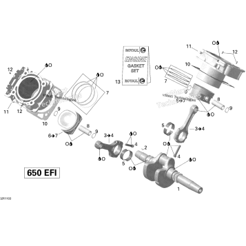 CRANKSHAFT, PISTON AND CYLINDER