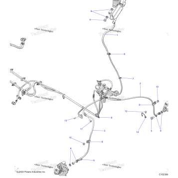 BRAKES, BRAKE LINES, FRONT