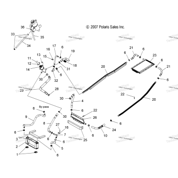ENGINE, COOLING SYSTEM S08PD6HS (49SNOWCOOLING08IQCFI)