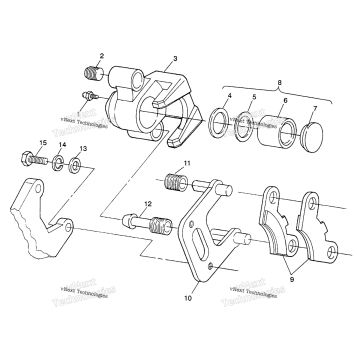 FRONT BRAKE ASSEMBLY 4X4 350L