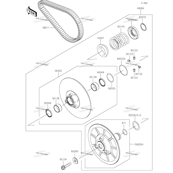 DRIVEN CONVERTER/DRIVE BELT