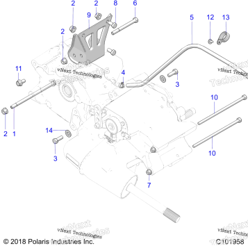 DRIVE TRAIN, MAIN GEARCASE MOUNTING A19SDE57F1/SDA57F1