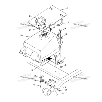 FUEL TANK ASSEMBLY 2X4 350L