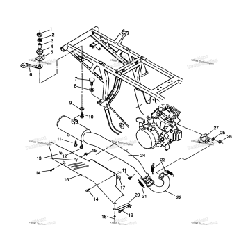 EXHAUST SYSTEM 2X4 300
