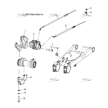 BRAKE CALIPER MOUNTING, REAR