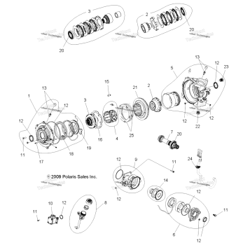 DRIVE TRAIN, FRONT GEARCASE INTERNALS