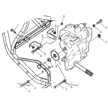 GEARCASE MOUNTING SCRAMBLER 400