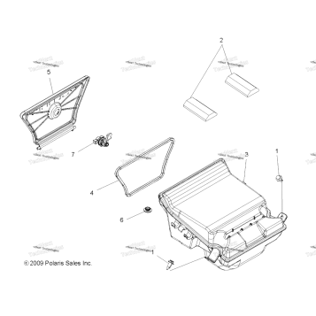 BODY, REAR STORAGE BOX