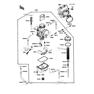 CARBURETOR (KXF250-A2)(004205Å)