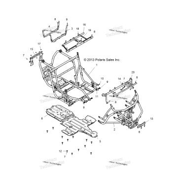 CHASSIS, MAIN FRAME AND SKID PLATES
