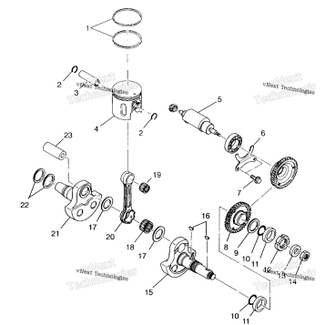 PISTON & CRANKSHAFT SWEDISH 4X4 400L