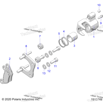 BRAKES, REAR CALIPER