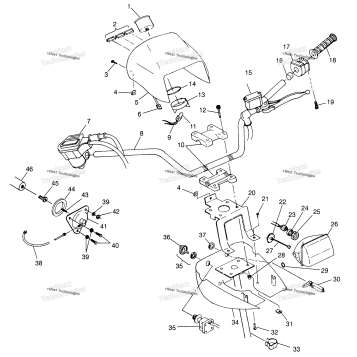 HANDLEBAR & HEADLIGHT POD XPLORER 400L