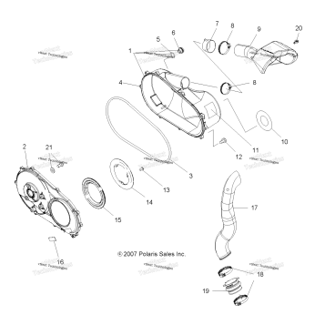 BODY, CLUTCH COVER & DUCTING
