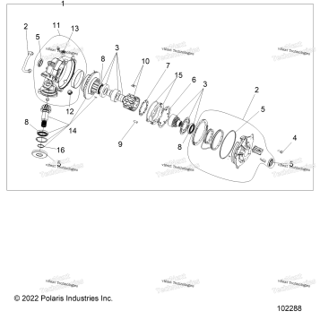 DRIVE TRAIN, FRONT GEARCASE