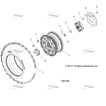 WHEELS, FRONT TIRE & BRAKE DISC A16DAE57A9/AM