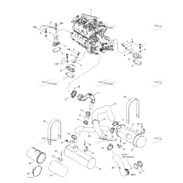 ENGINE SUPPORT AND MUFFLER