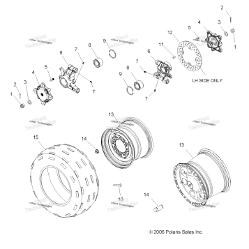 WHEEL, REAR & BRAKE DISK/HUBS/BEARING CARRIERS