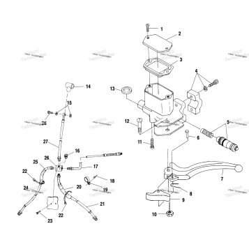 CONTROLS MASTER CYLINDER/BRAKE LINE