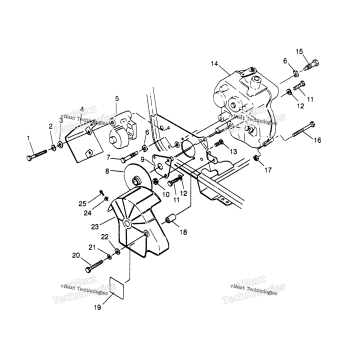 GEARCASE/BRAKE MOUNTING SPORT 400L