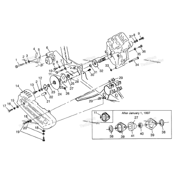 GEARCASE/BRAKE & CHAIN COVER MOUNTING SPORTSMAN 400L